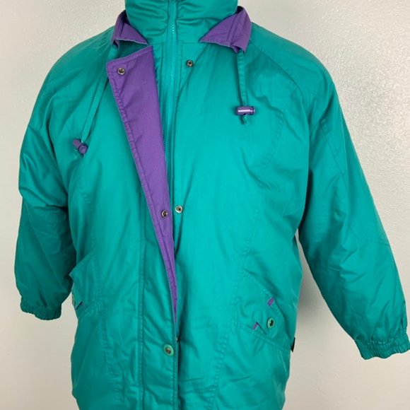 Izzy by Descente Blue and Purple 90s Ski Jacket Sn - Picture 4 of 7